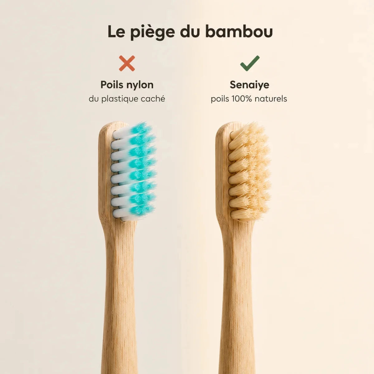 Brosse Bambou - Zéro Plastique - Senaiye